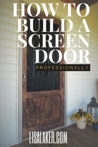 how to build a wood screen door