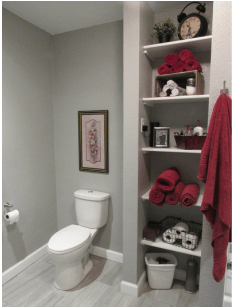 bathroom storage bathroom open shelving