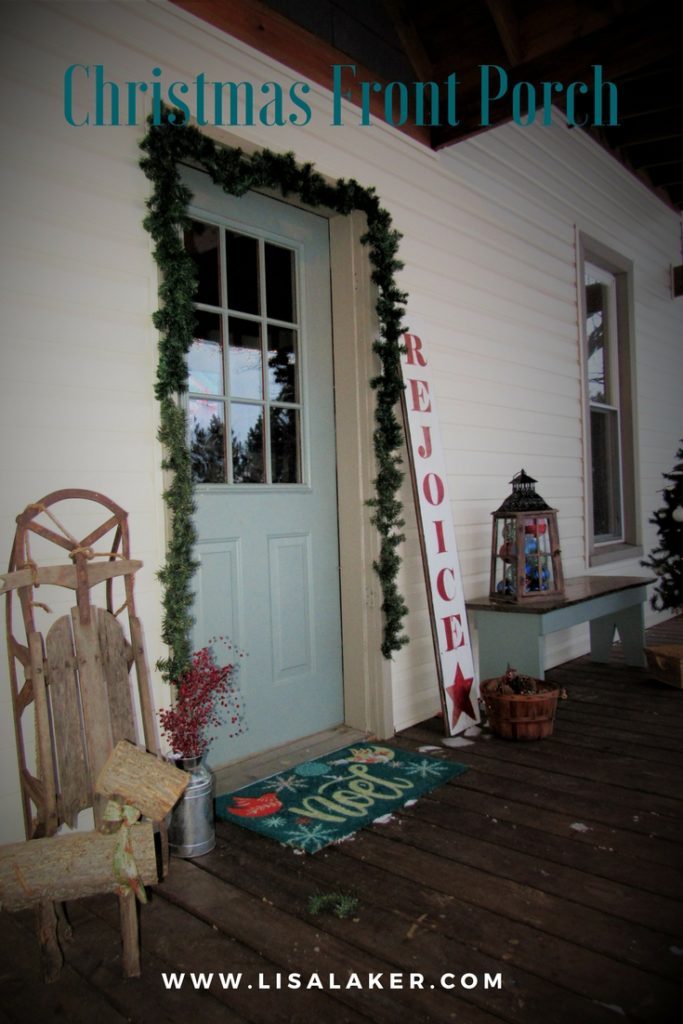 rustic farmhouse christmas porch
