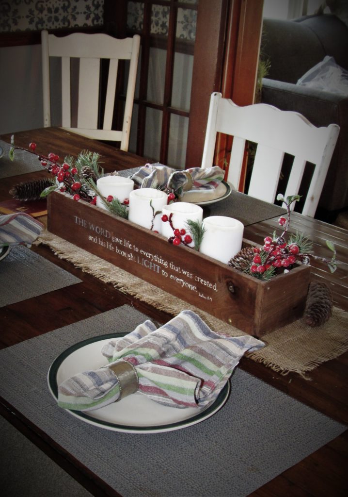 Christmas table centerpiece