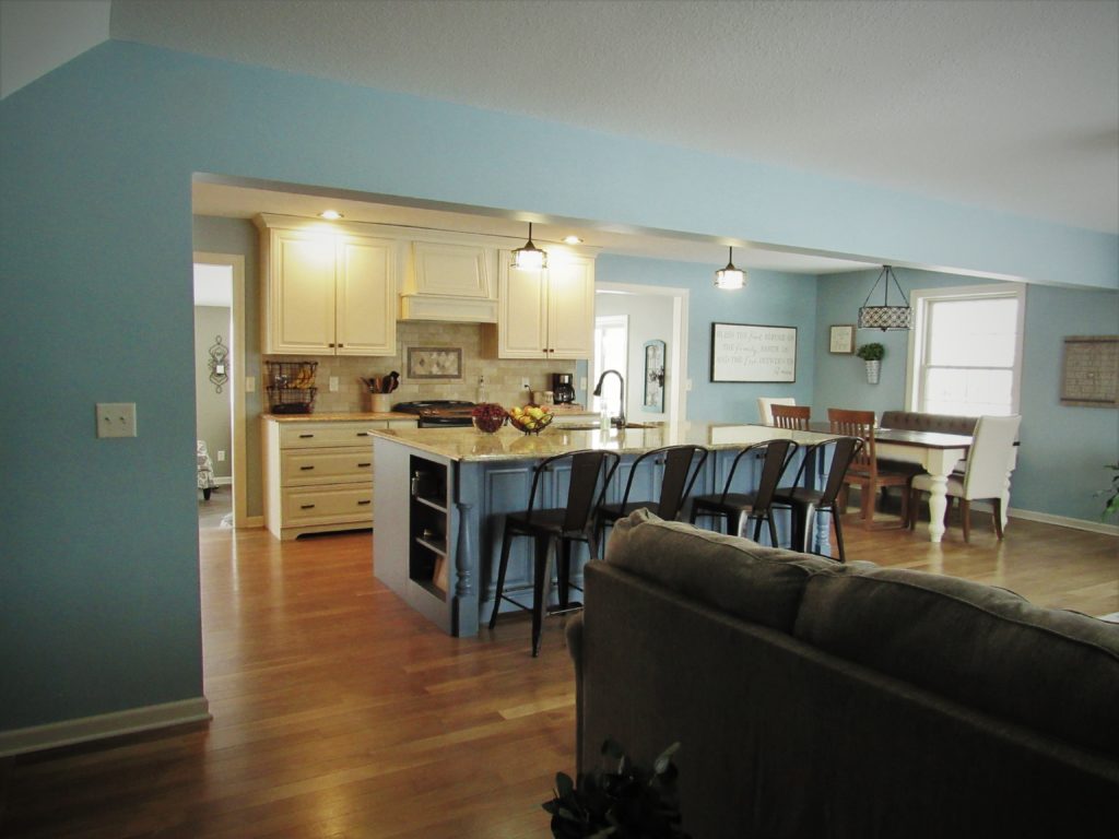 front door view after open concept kitchen