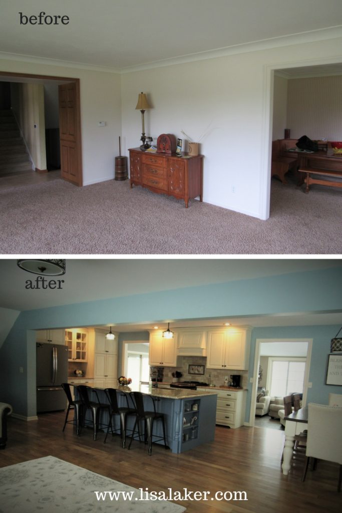 open concept before and after