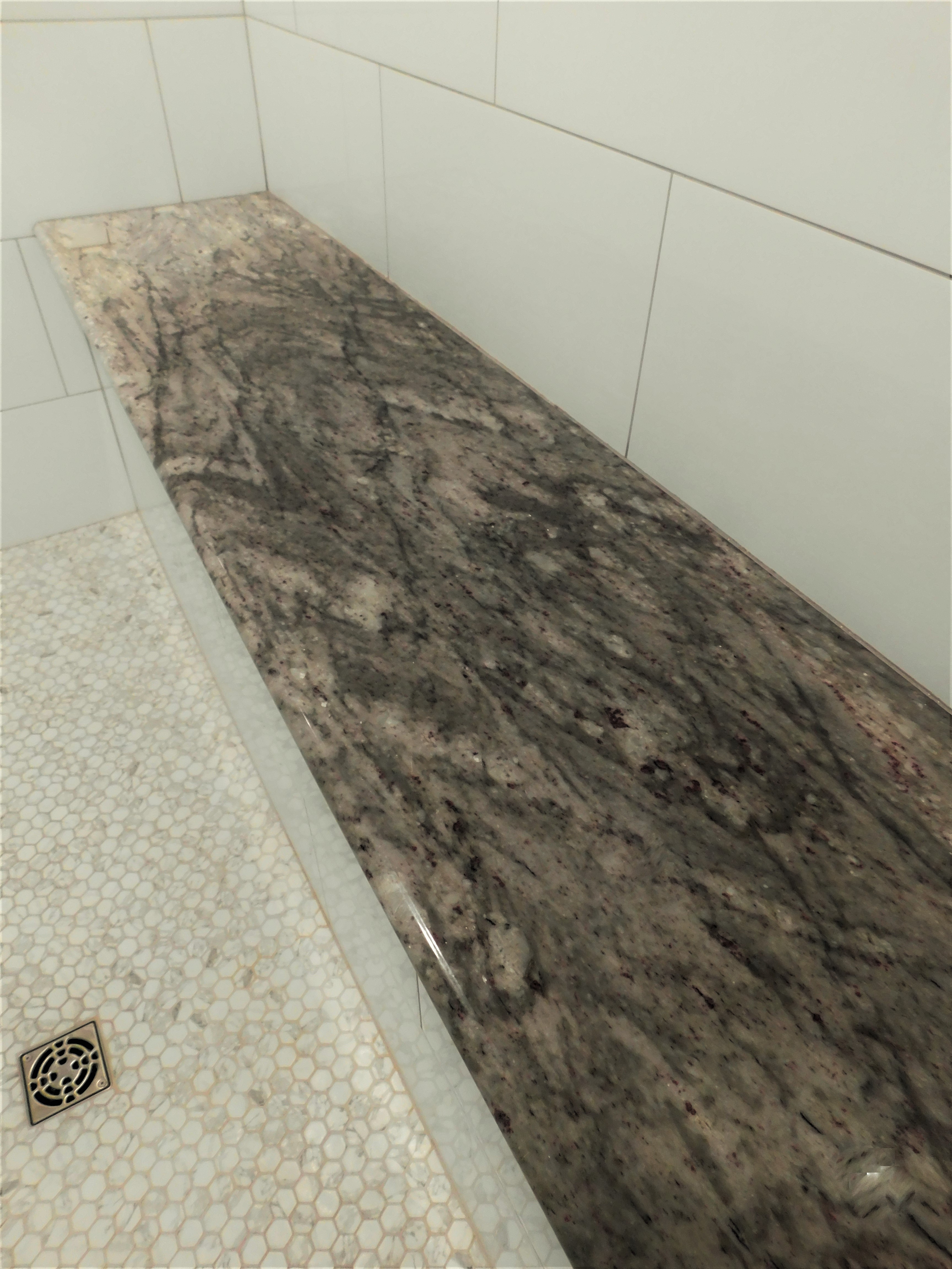 granite remnant shower seat