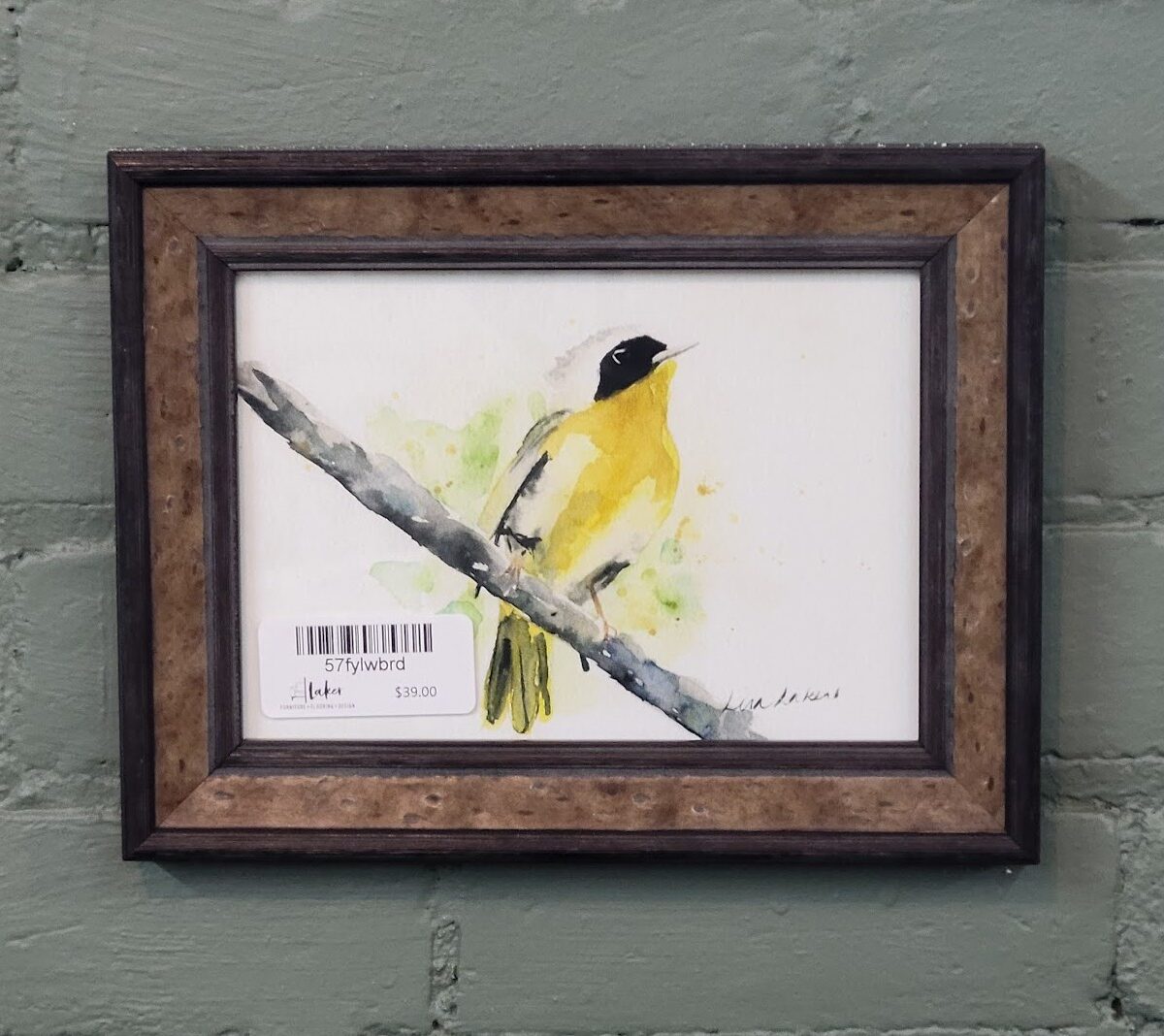 Frame 5x7 Yellow Bird