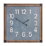Blue Wall Clock 23.5 SQ MDF/Iron