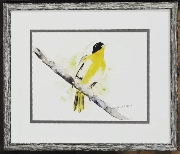 Framed Yellow Bird Print