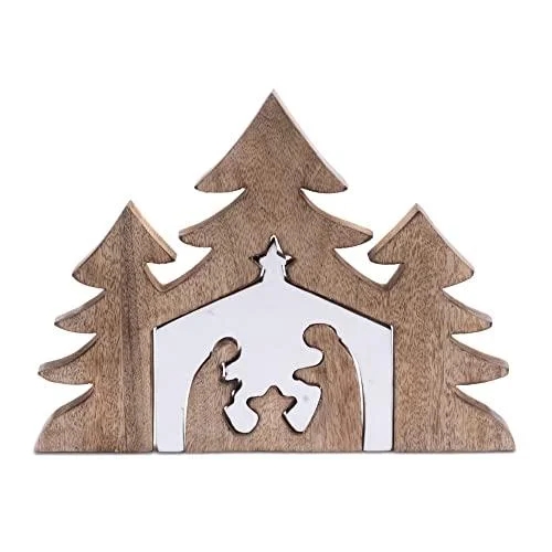 Melrose Trees with Holy Family Puzzle, 12-Inch Length